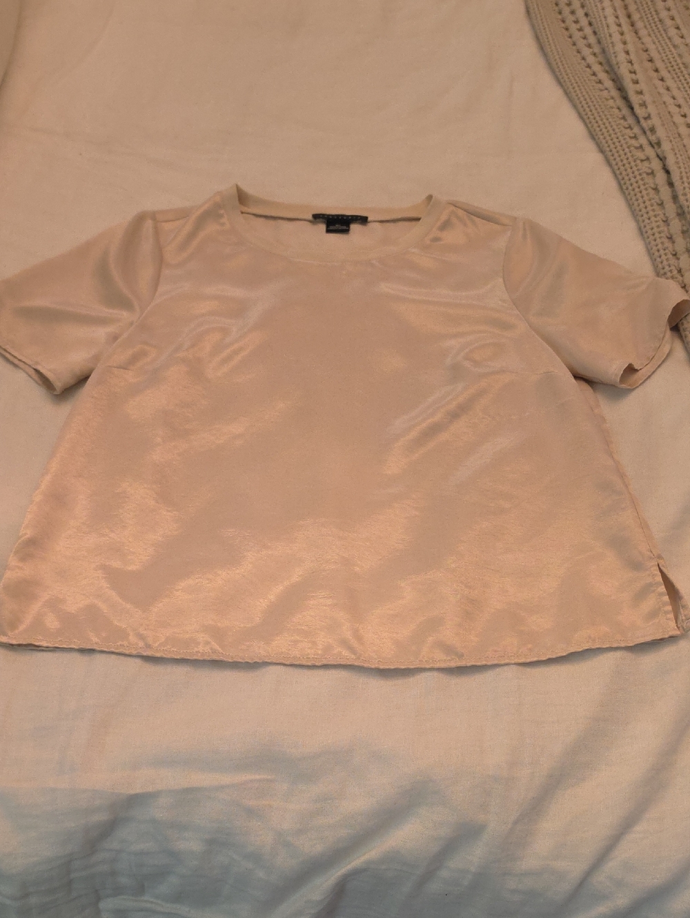 Sanctuary Women's Satin Short Sleeve Blouse